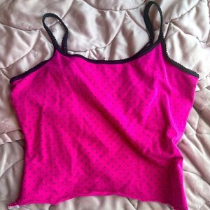 Y2K ballet core cute pink tank top